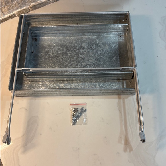 Galvanized Metal Two-Tiered Rack - Picture 3 of 3